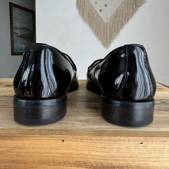 Everlane The E2 Smoking Black Patent Leather Classic Preppy Evening Loafer - Picture 5 of 15